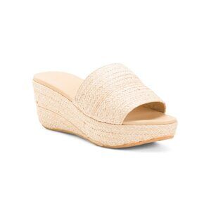 CHOCOLAT BLU cream Yunis Wedge Sandals